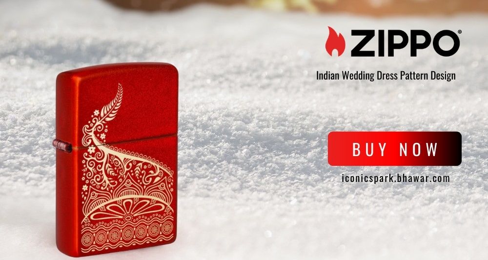 zippo Indian Wedding Dress Pattern Design Windproof pocket lighter