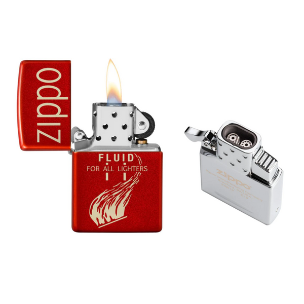 Zippo Retro Design and FREE Double Torch Butane Insert