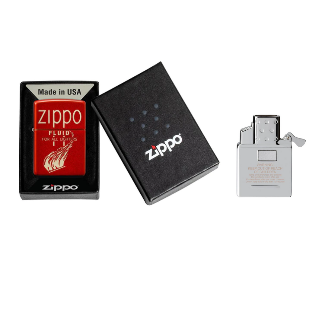 Zippo Retro Design and FREE Double Torch Butane Insert